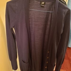 Navy Long Sleeve Cardigan